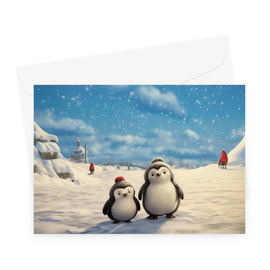 Fluffy Snowfall Friend | Greeting Card